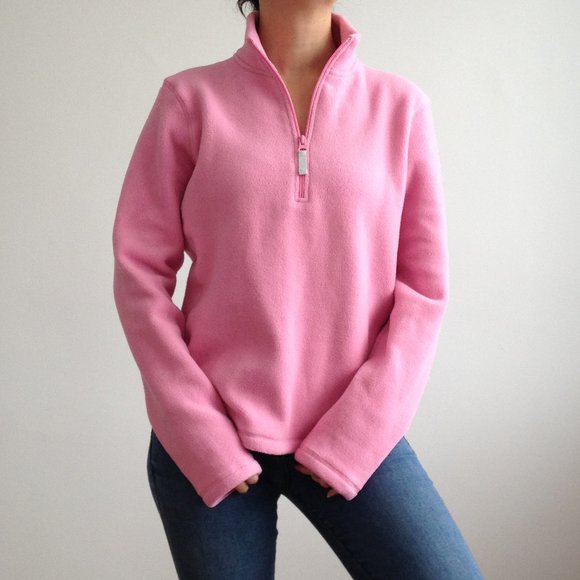 Gap - Bubblegum Pink Quarter Zip Fleece Pullover - Picture 4 of 10